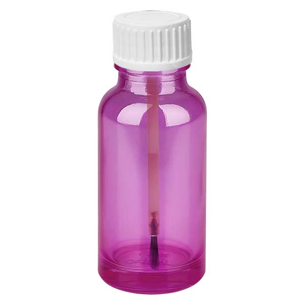 Frasco com pincel de 20 ml branco padrão PurpleLine UT18/20