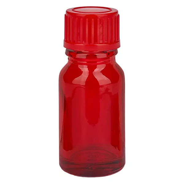 Frasco de 10 ml com tampa de rosca de 11 mm vermelha Standard RedLine UT18/10 Frasco de 10 ml com tampa de rosca de 11 mm vermelha Standard RedLine UT18/10