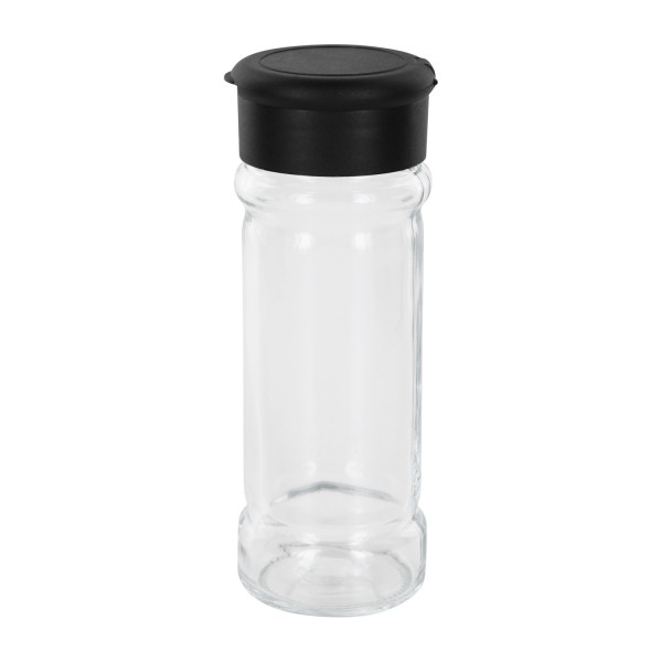Frasco para sal/especiarias 100ml com shaker preto