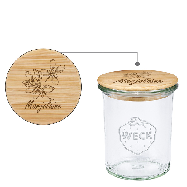 Boina em madeira "Marjolaine" com verniz WECK 160ml Boina em madeira "Marjolaine" com verniz WECK 160ml