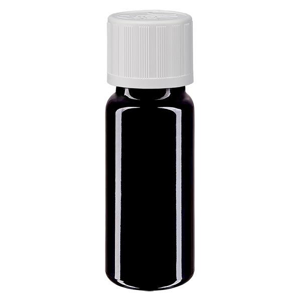 Frasco de farmácia violeta 10ml tampa de rosca branca padrão resistente a crianças Frasco de farmácia violeta 10ml tampa de rosca branca padrão resistente a crianças