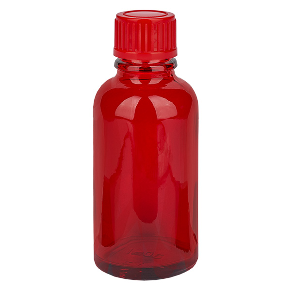 Frasco de 30 ml com tampa de rosca de 11 mm vermelho standard RedLine UT18/30