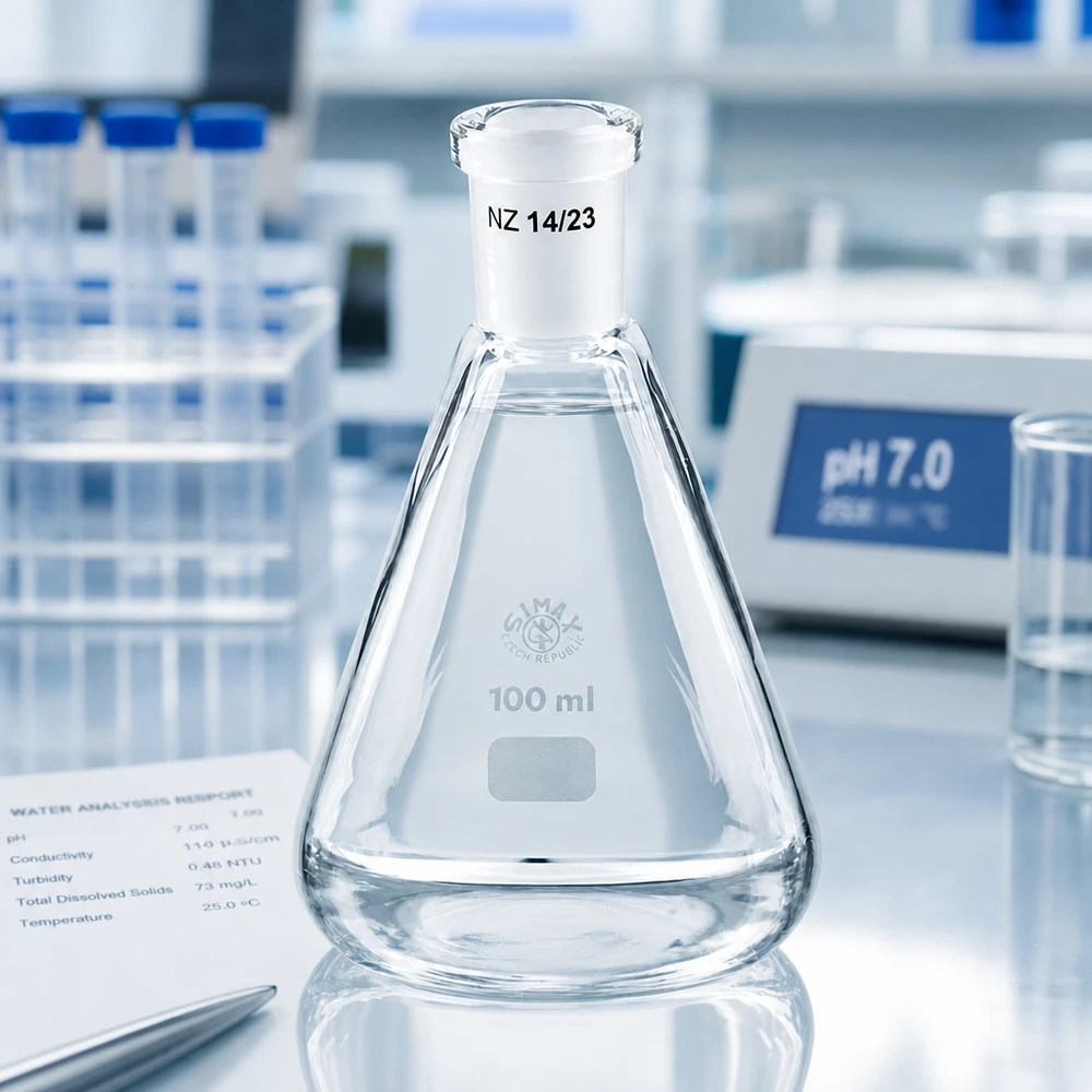 Erlenmeyer 100ml com junta esmerilada standard (14/23)