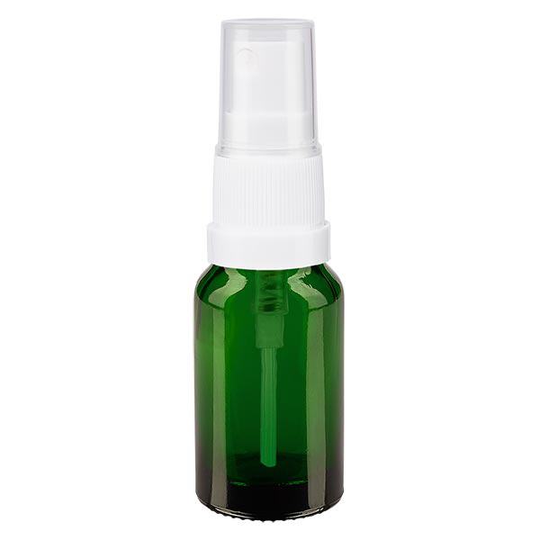 Frasco de farmácia verde 10ml spray attachment branco