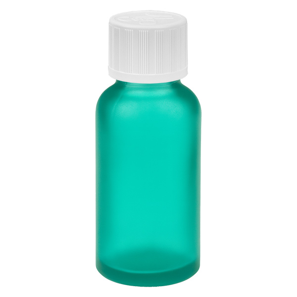 Frasco de 30 ml com tampa de rosca de 11 mm branco padrão resistente a crianças GreenLine UT18/30