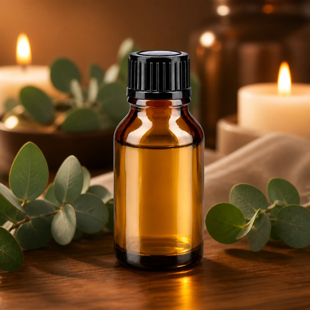 Frasco de farmácia castanho 15ml com tampa de rosca preta standard Pequeno frasco de farmácia de 15 ml, castanho, com tampa preta, com aroma a velas e eucalipto