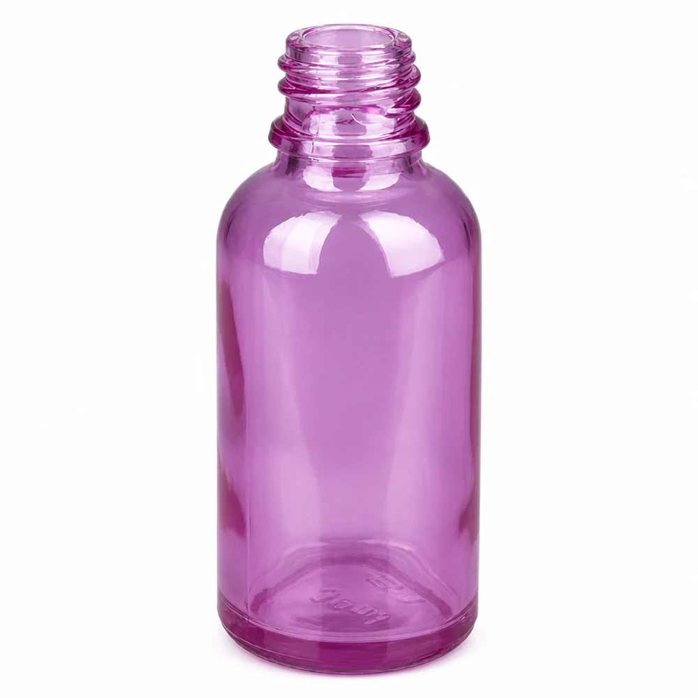 Frasco de vidro violeta 30ml para spray nasal com rosca UT18 de qualidade superior