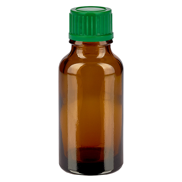 Frasco de 20 ml com tampa de rosca de 11 mm verde Standard BrownLine UT18/20