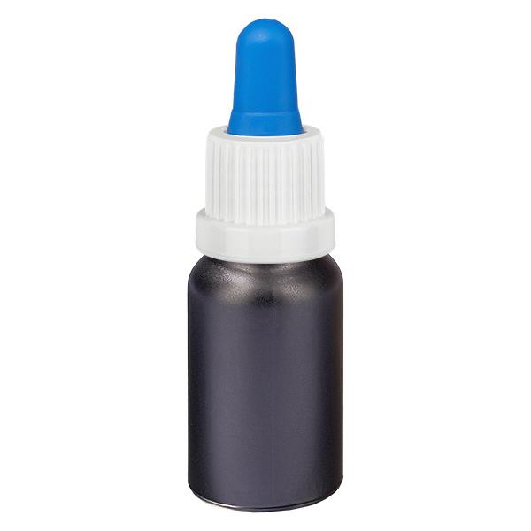 Frasco pipeta de 10 ml branco/azul com fecho inviolável BlackLine UT18/10