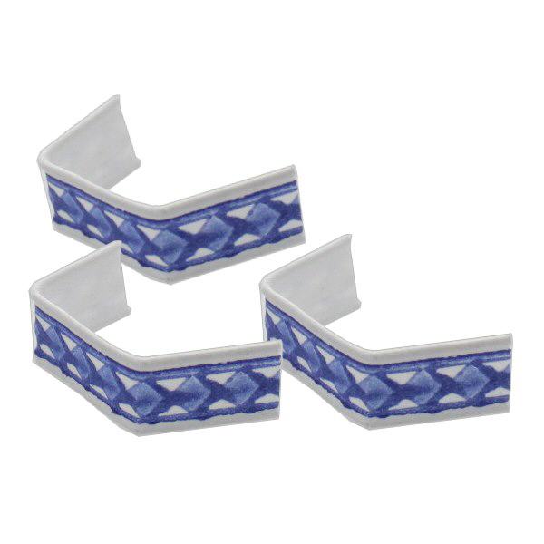 1 clipe em U de papel, comprimento 40, azul/branco