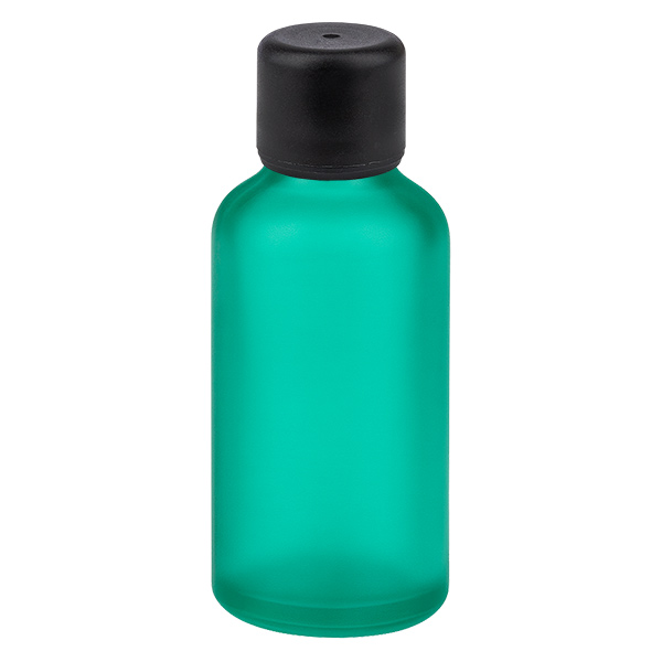 Frasco de 50 ml com tampa de rosca de 11 mm preta com fecho inviolável GreenLine UT18/50