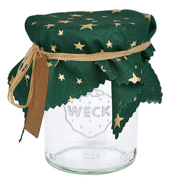 Pano de cozinha verde "estrelas" 15cm quadrado