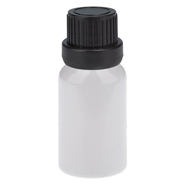 Frasco conta-gotas de 10 ml, 2 mm, preto, tampa inviolável WhiteLine UT18/10