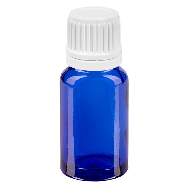 Frasco conta-gotas de 10ml 0,7mm branco com fecho inviolável BlueLine UT18/10