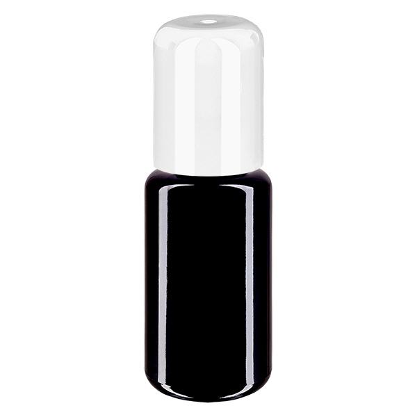 Frasco de farmácia violeta 20ml tampa roll-on branca