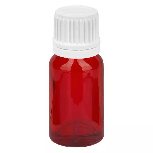 Frasco de 10 ml com tampa de rosca de 11 mm branco tampa inviolável RedLine UT18/10 Frasco de 10 ml com tampa de rosca de 11 mm branco tampa inviolável RedLine UT18/10