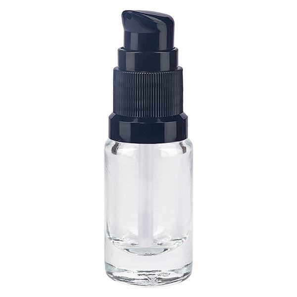 Frasco de farmácia transparente 5ml com tampa de bomba preta standard Frasco de farmácia transparente 5ml com tampa de bomba preta standard