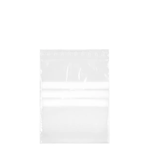 PolyZip com campo de etiquetagem (embalagem de 100) 180x250mm/50µm