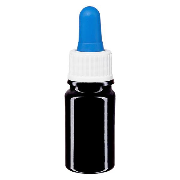 Frasco de farmácia violeta pipeta de 5ml branco/azul standard