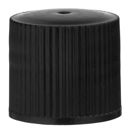 Tampa de rosca 16,8x17,2mm, rosca GL18, PE preto com vedante Tampa de rosca 16,8x17,2mm, rosca GL18, PE preto com vedante