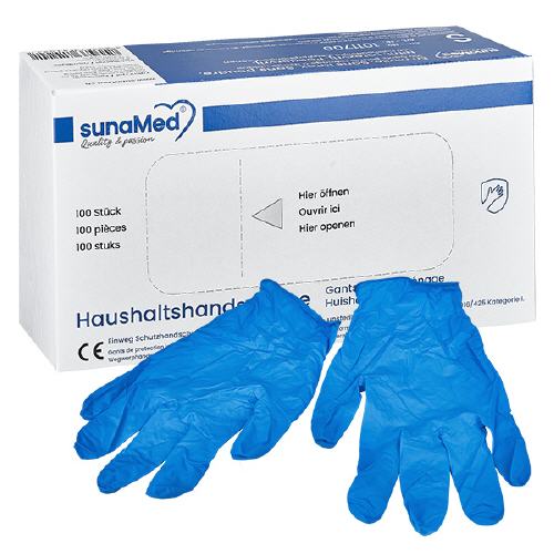 Caixa de 100 luvas descartáveis SunaMed tamanho S Caixa de 100 luvas descartáveis SunaMed tamanho S
