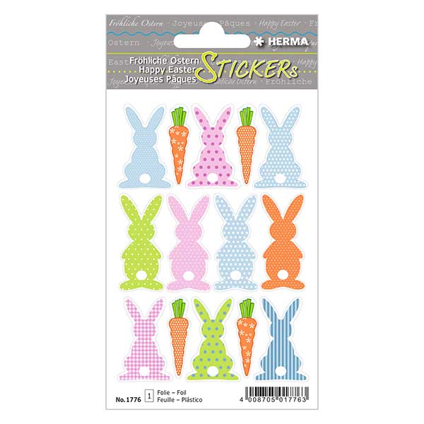 Autocolantes "Bunny rally" (14 autocolantes transparentes)