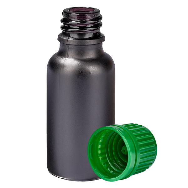 Frasco de 20ml 11mm tampa de rosca verde tampa inviolável BlackLine UT18/20 Frasco de 20ml 11mm tampa de rosca verde tampa inviolável BlackLine UT18/20