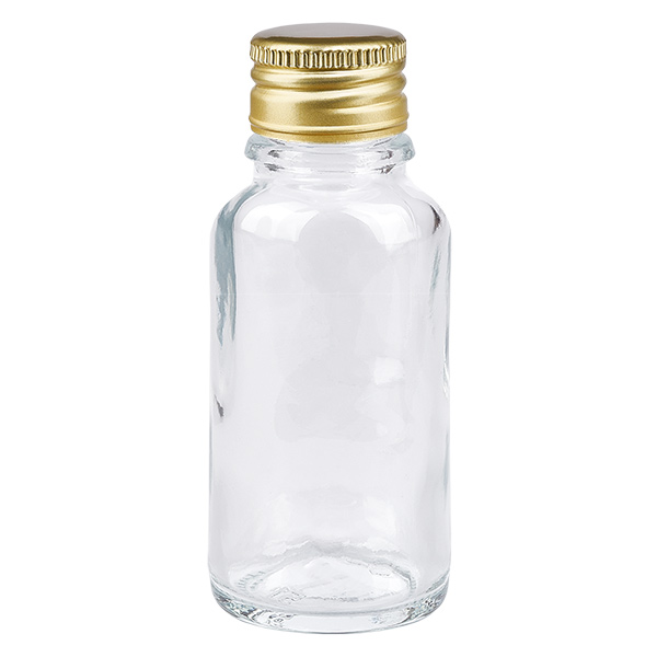 Frasco de 20 ml com tampa de rosca de 11 mm Alu-Gold Standard ClearLine UT18/20