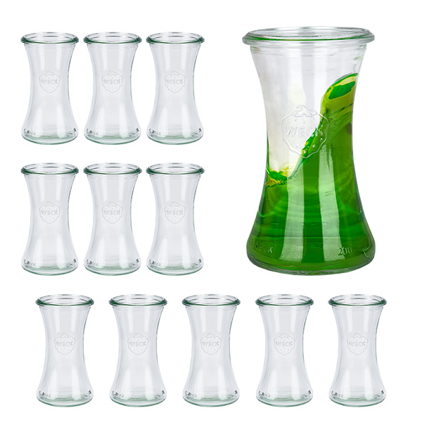 Conjunto de 12 frascos Weck de 200 ml de frasco de charcutaria