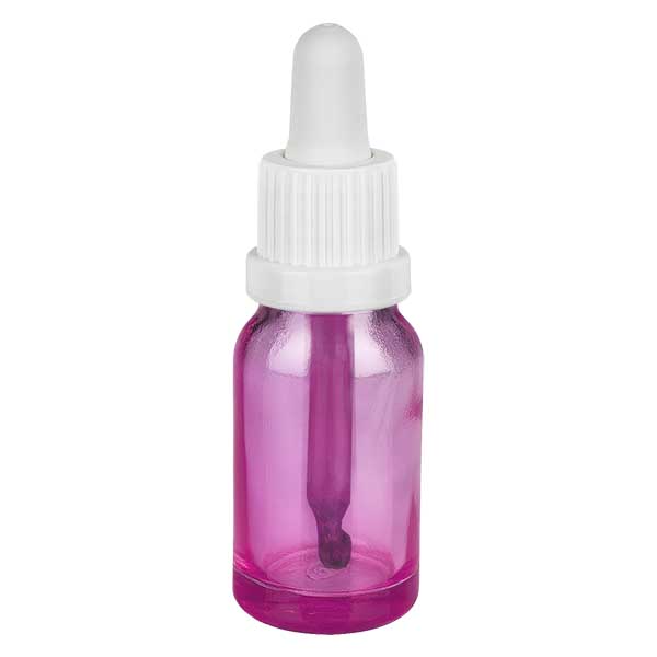 Frasco de pipeta de 10 ml com tampa de rosca branca Originality PurpleLine UT18/10