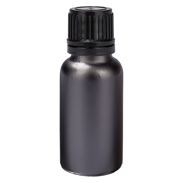Frasco de 20ml (globule) 8mm anel de vazamento preto fecho inviolável BlackL. UT18/20