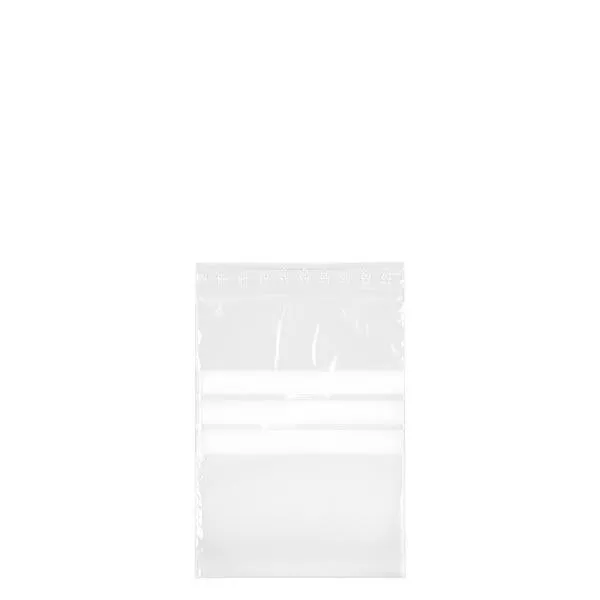 PolyZip com campo de etiquetagem (embalagem de 100) 80x120mm/50µm