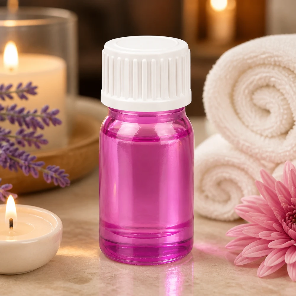 Frasco conta-gotas de 5 ml PurpleLine STD violeta transparente ideal para aromaterapia e óleos essenciais