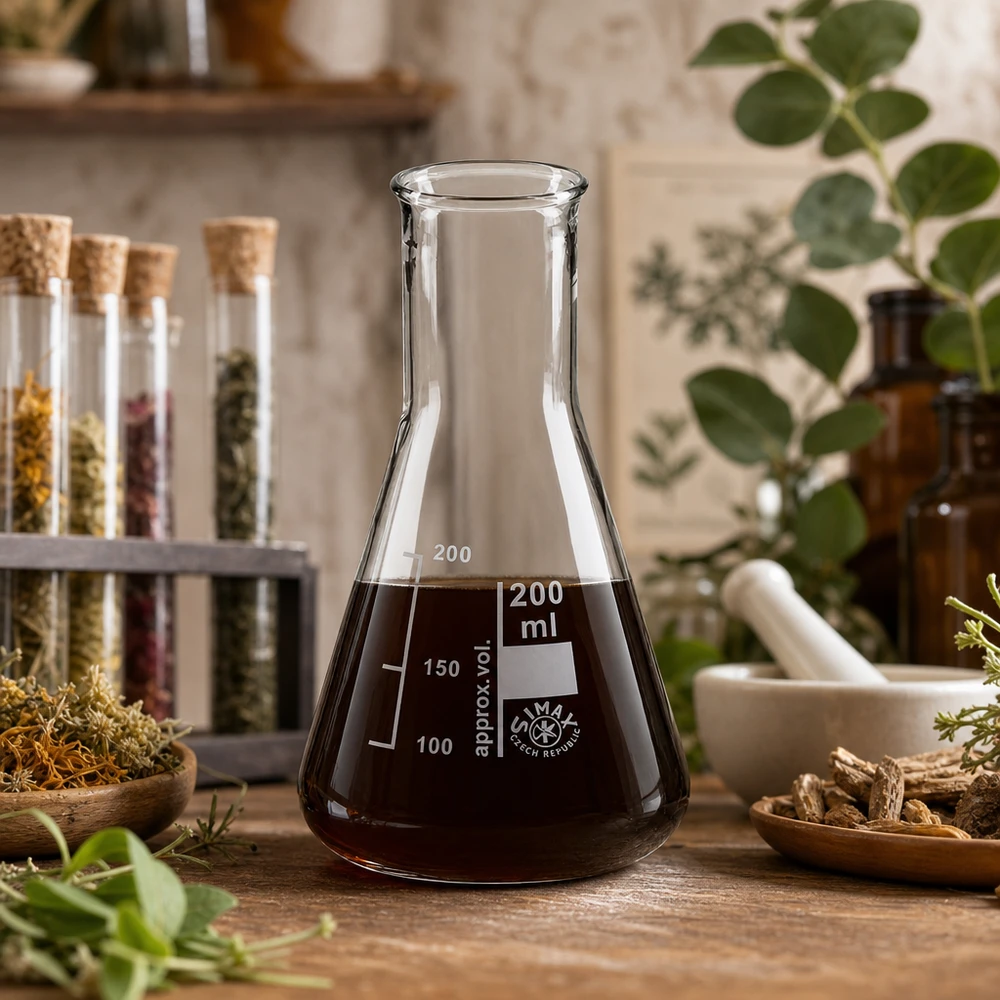 Erlenmeyer 200ml com gargalo estreito Erlenmeyer 200ml com gargalo estreito