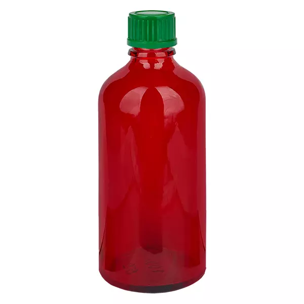 Frasco de 100ml com tampa de rosca de 11mm verde standard RedLine UT18/100 Frasco de 100ml com tampa de rosca de 11mm verde standard RedLine UT18/100