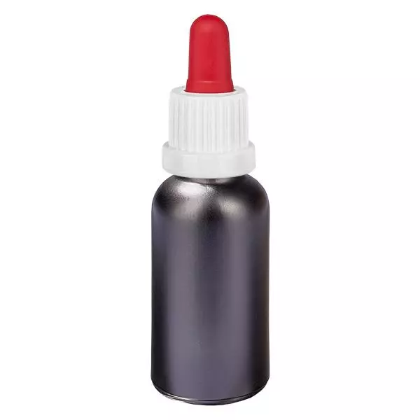 Frasco pipeta de 30 ml branco/vermelho com tampa inviolável BlackLine UT18/30 Frasco pipeta de 30 ml branco/vermelho com tampa inviolável BlackLine UT18/30