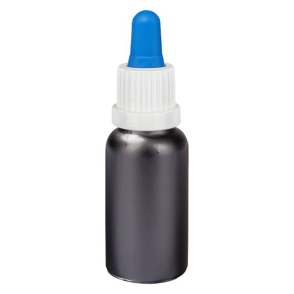 Frasco pipeta de 20 ml branco/azul com fecho inviolável BlackLine UT18/20