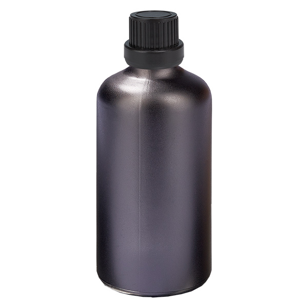 Frasco de 100ml 11mm tampa de rosca preta inviolável BlackLine UT18/100
