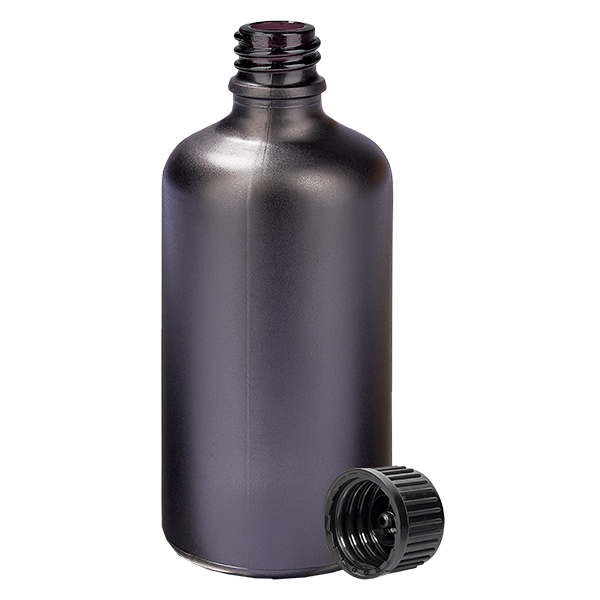 Frasco de 100ml 11mm tampa de rosca preta standard BlackLine UT18/100 Frasco de 100ml 11mm tampa de rosca preta standard BlackLine UT18/100