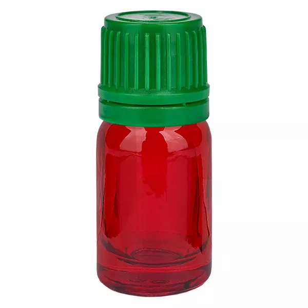 Frasco de 5 ml com tampa de rosca de 11 mm verde tampa inviolável RedLine UT18/5 Frasco de 5 ml com tampa de rosca de 11 mm verde tampa inviolável RedLine UT18/5
