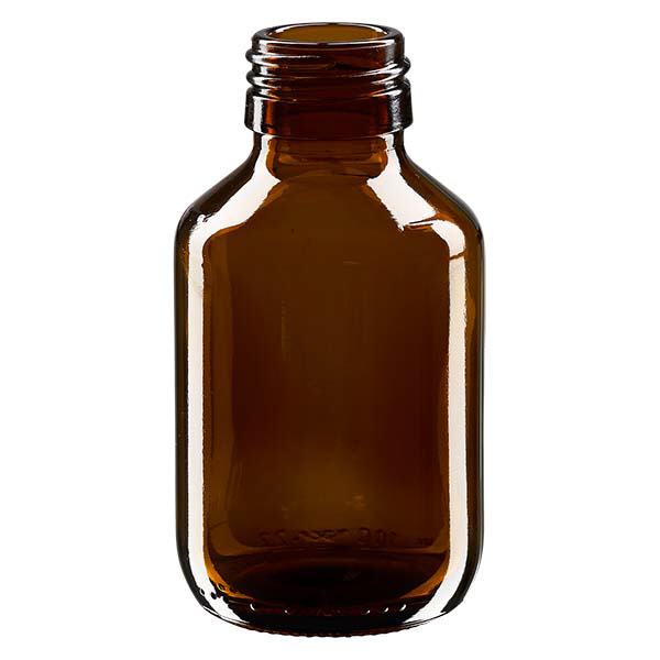 Frasco para medicamentos de 100 ml castanho, sem tampa PP28 ApoGlas