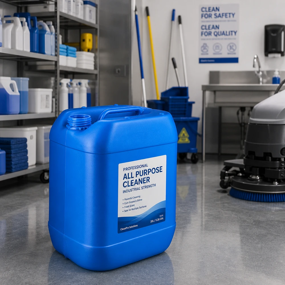 Bidão 20 litros azul sem tampa Bidão industrial azul de 20 litros, sem tampa, com boca de enchimento larga e pega de transporte resistente