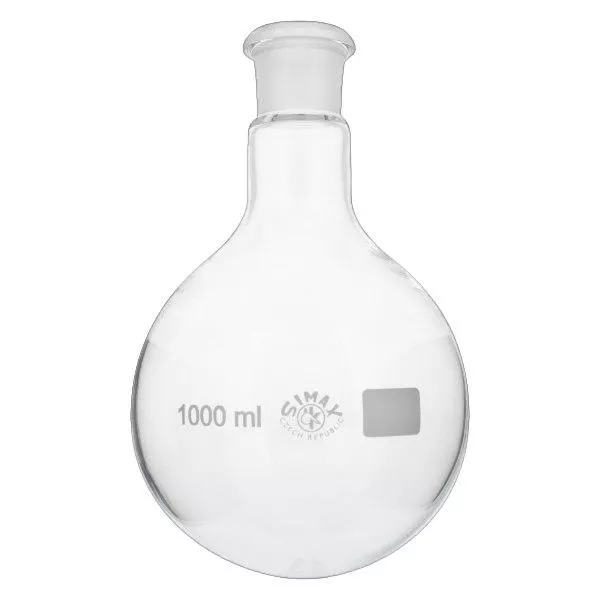 Balão de fundo redondo de 1000 ml com junta rectificada padrão (29/32) Balão de fundo redondo de 1000 ml com junta rectificada padrão (29/32)