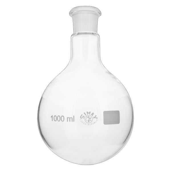 Balão de fundo redondo de 1000 ml com junta rectificada padrão (29/32) Balão de fundo redondo de 1000 ml com junta rectificada padrão (29/32)