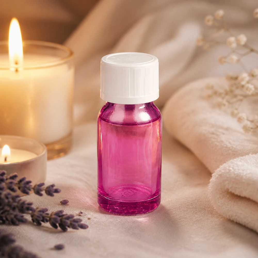 Frasco conta-gotas de 10ml 1,2mm branco padrão resistente a crianças PurpleLine.UT18/10 Frasco conta-gotas compacto de 10 ml em plástico transparente de cor púrpura com tampa branca