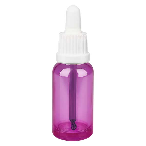 Frasco de pipeta de 20 ml com tampa de rosca branca Originality PurpleLine UT18/20