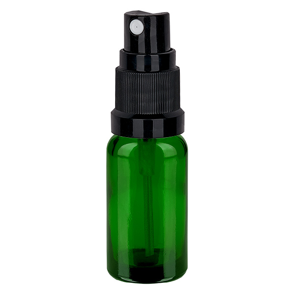 Frasco spray preto de 20 ml com tampa standard GreenLine UT18/20