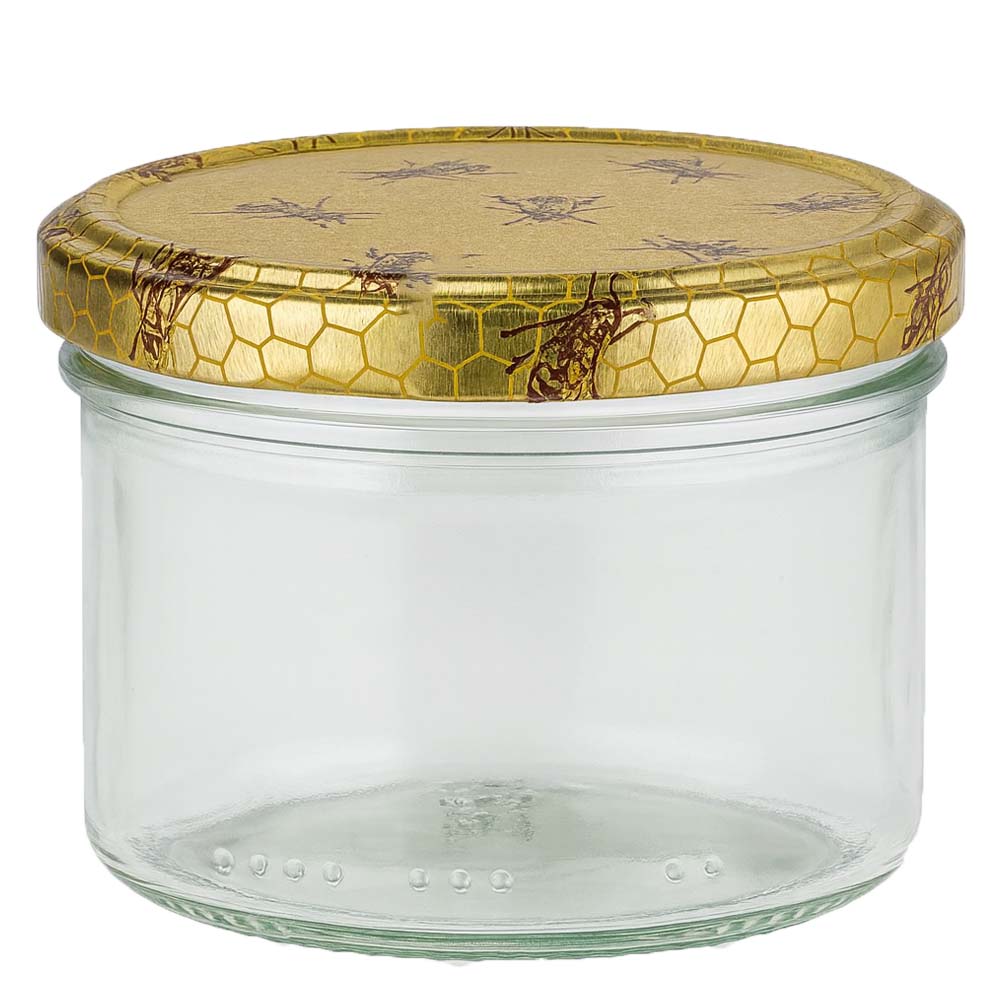 300g Honigglas mit Bienenwabe Deckel BasicSeal UNiTWIST