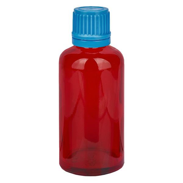 Frasco de 50 ml com tampa de rosca de 11 mm azul com fecho inviolável RedLine UT18/50