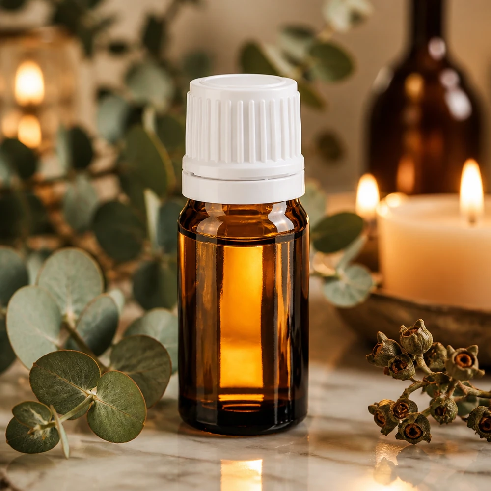 Frasco de farmácia castanho 5ml com tampa de rosca branca inviolável Pequeno frasco de vidro castanho de 5 ml com tampa OV branca para óleos essenciais e aromaterapia